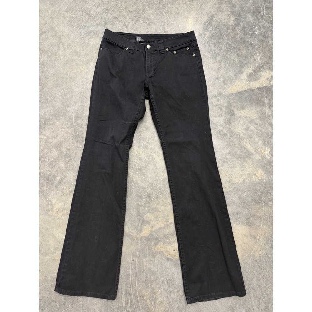 Harley Davidson Jeans Womens Size 4 Long Bootcut Denim Black Motorcycle Pants